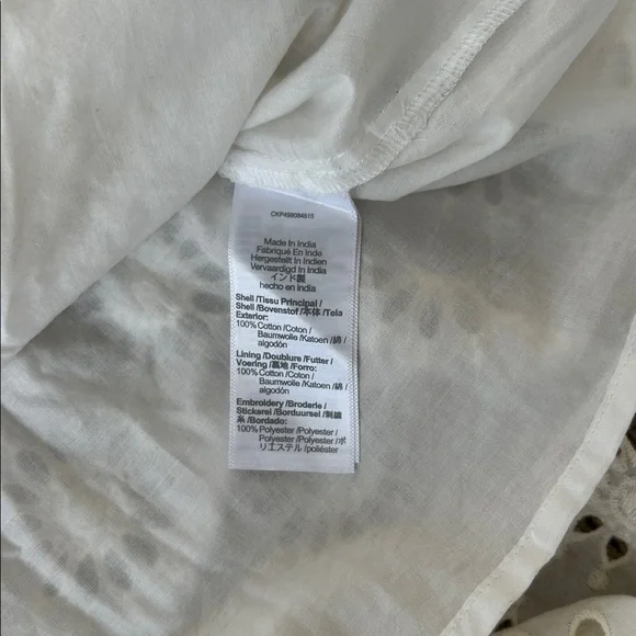 Madewell Aubriella Dress Embroidered Drop-Waist Maxi Dress Floral Eyelet XS NEW - Picture 9 of 14